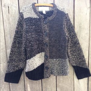 🌃Curio NEW YORK🌃 Abstract Button-Up Sweater